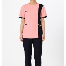 Segyeong 護理服裝護理均勻統一拉鍊粉紅色550上下套件