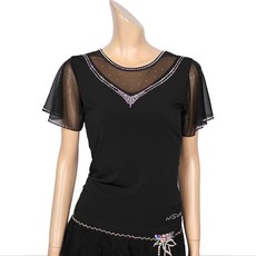 [국내제작] 노브댄스복 QA661 등엑스반팔티 댄스복 스포츠댄스복 댄스티셔츠 라인댄스복 라인 웰빙 라틴 모던 엄마댄스복 국산 공연복 단체복 댄스치마 댄스스커트 댄스