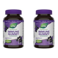 Nature's way 네이쳐스웨이 Sambucus 삼부커스 엘더베리 면역력 젤리 블랙엘더베리 비타민C 아연 성인용 Gummies 코스트코 대용량, 2개, 120정
