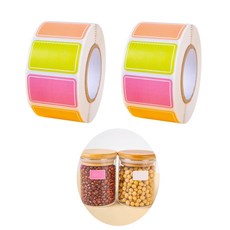 케이엠 레인보우 방수 네임스티커 라벨지 이름표 롤타입 25 x 15 mm, 2세트, 혼합색상2(컬러)
