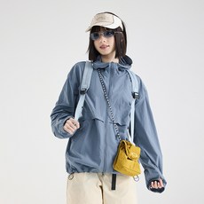 DIU 防曬衣女外穿夏季防紫外線UPF100防曬外套新款男女同款防曬服, S(建議體重100-120斤)