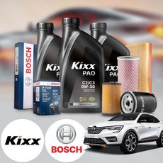 르노 XM3(20~) 1.6 가솔린 킥스 제로 0W30 퍼포먼스 합성엔지오일 필터세트