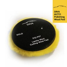 디바텍 노말컷팅패드(양모패드) 골드 6인치 싱글용 / 로터리 폴리셔용, 1개
