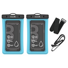밸류엠 프리미엄 스마트폰 방수팩 L, 2개, 스카이블루