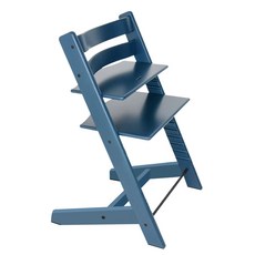 트리트랩 성장의자 높이조절 식탁의자 원목 공부의자 안전가드 포함, 네이비