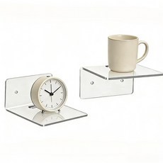 벽걸이 선반 MDF 벽 2개 세트 러스틱 우드 플로팅 욕실용 수납 진열, 04  Black M, 01 빠른