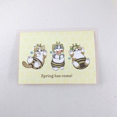 mofusand 貓咪系列立體卡片(蜜蜂裝扮) - 日本製萬用祝福卡片，小鶴日貨, 1個裝, 黃色