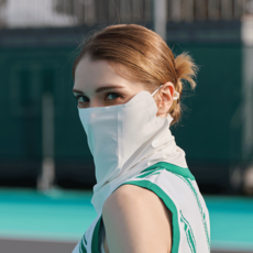 이지스 자외선차단 무봉제 마스크 (스포츠 Sports) 러닝, 화이트, 1개