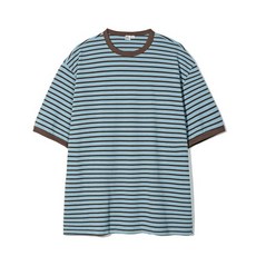 매장정품 PARTIMENTO 파르티멘토 브레튼 스트라이프 링거 티 블루 PY-25166 BL 887936