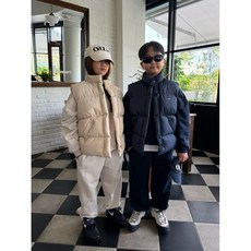아워 OUR 아워 패딩 조끼 맘커플 키즈 주니어 초등학생