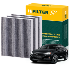 하이필터 현대 자동차 아반떼 활성탄 에어컨필터, 3개, 더 뉴 아반떼 AD HI-K011