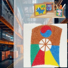 데코샌드 액자만들기 방패연 모래아트 모래놀이 체험활동 돌봄늘봄 1인키트 집콕놀이키트