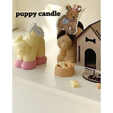 앤오프 귀여운 반려견 강아지 캔들 퇴사 결혼 답례 강아지샵 개업선물 인테리어 소품, 코튼런드리, 실버
