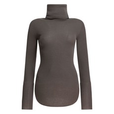 릭 오웬스 골지 니트 터틀 넥 스웨터