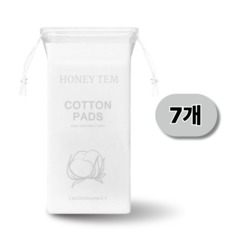 허니템 마스크팩 시트 지 순면 스킨 거즈 얇은 늘어나는화장솜, 7개, 100개입