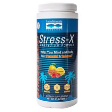 TRACE MINERALS RESEARCH Stress-X鎂粉, 覆盆子檸檬, 240g, 1罐