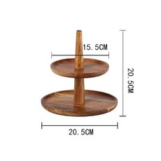黑木系列多層圓形蛋糕台 - 木質甜點架 下午茶點心盤 婚禮佈置 飾品展示架 水晶陳列架 擺攤用品 生日佈置, 1個