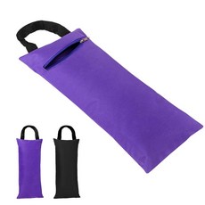 요가 볼스터용 탑티 2팩 샌드백 무게 가방 채워지지 않은 16 x 7인치, Black & Purple