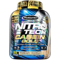 MUSCLETECH Nitro Tech黃金酪蛋白粉, 奶油香草, 1入, 2.27公斤