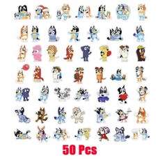 어린이용 블루 스티커 장난감 빙고 크리에이티브 만화 냉장고 방수 스티커 DIY 수하물 특별한 노트북 어린이 선물 50-100 개 217687, 50PCS-A