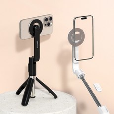 BANADA 맥세이프 블루투스 셀카봉 삼각대 블랙, 1개