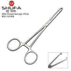 슈파 엘리스 티슈포셉 15cm 19cm 23cm (5x6teeth Allis Tissue forceps), 1개, 엘리스 티슈포셉 19cm