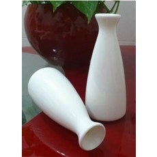 白色陶瓷花瓶, 1個, 1L
