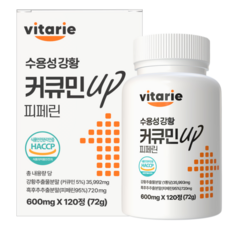 [식약청인증]비타리에 흡수빠른 수용성 강황 커큐민 대용량, 1개, 120정