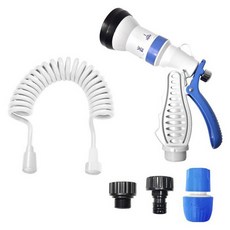 월드크린 다기능 베란다 욕실 청소건 + 코일호스 3m 세트, 1세트, 화이트