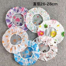 女式洗澡防水浴帽家用沐浴女士高顏值防溼頭髮廚房防油煙頭套, 1個, 加厚浴帽【顏色隨機】1個裝:無規格