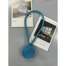 베스트셀러 모던 심플 원형커튼 마그네틱 스트랩 커튼 액세서리, 콩 란, 1개