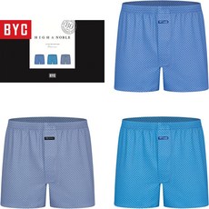 BYC 안말리는 고급순면 80수 실크 트렁크팬티 3종세트