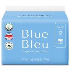 블루블루 울트라 슬림 생리대 날개형, 중형, 12개입, 1개