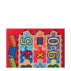 유아원목완구 엄마표교구 숫자퍼즐 산수놀이 도형블록 원목숫자퍼즐 EQ IQ, 1개