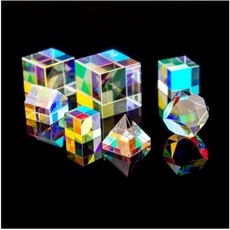 엑스 큐브 프리즘 RGB 결합기 분배기 크로스 이색성 6면 폴리헤드론 피라미드 장식 교육 사진 연구용 (색상 : 20mm 프리즘)
