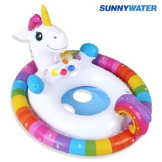 써니워터 레인보우 유니콘 보행기 튜브, 혼합색상, 1개