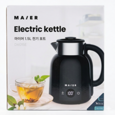 마이어 1.5L 대용량 디지털 온도조절 전기포트 (블랙), D6015E D6015E
