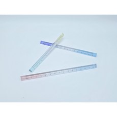 아우라 투톤 15cm 삼각자 투명 휴대용 그라데이션 삼각자, 1개, 단일