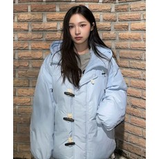 코드그라피 CGP 더플 후드 패딩_스카이블루