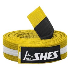 Ashes 브라질리언 주짓수 벨트 - 랭킹 스트라이프 무술 벨트가 있는 아동용 청소년 BJJ 도복 옐로우/화이트