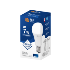 舞光 7W LED全電壓燈泡 E27燈頭 清晰明亮 無藍光危害 節能省電, 白色, 1個