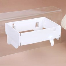 무타공 접이식 봉투 거치대 주방 음식물 욕실 쓰레기 걸이 홀더, 화이트