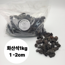 화산석1kg 1-2cm 분갈이 블랙 자갈 바닥재 어항꾸미기 마감재 100원크기, 1kg, 1개