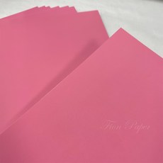 Fion 桃粉色底卡 亮膜卡紙 370磅 厚0.5mm 單面色卡 手作卡紙 厚卡底紙, 1個, 23.5x33cm-5張