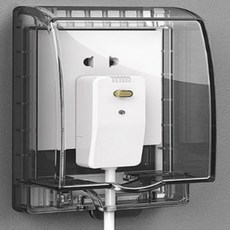 [GE가은스토어] 화장실 무타공 욕실 방수 커버 콘센트 덮개 케이스 화장실콘센트덮개 콘센트가리개 욕실콘센트, 02직사각콘센트C-투명