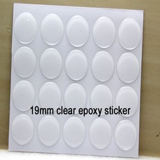 둥근 투명 에폭시 스티커 돔 3D 효과 쉬운 실러 병 뚜껑 펜던트 액세서리 제작 19mm, 02 500pcs