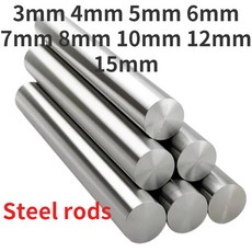 10PCS 스테인레스 스틸로드 바 10MM 미터법 304 6MM M 12MM 4MM 7MM 샤프트 선형 8MM 5MM 100MM 라운드 15MM 접지