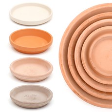 아침향기 독일 이태리 토분 원형 화분받침 모음 4colors, 독일 화분받침 오렌지