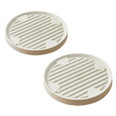 Tiger Pavilion 이동식 화분 받침대, 2개, 화이트