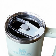 스탠리 호환 텀블러 뚜껑 591 887 퀜처 캡 교체 스텐 빨대 컵, 중형(8.6cm), 1개